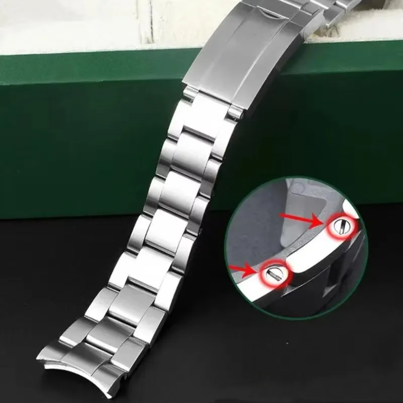 904 pulseira de relógio de aço inoxidável sólido para rolex daytona gmt submariner acessórios de relógio pulseira de metal 20mm 21mm pulseiras
