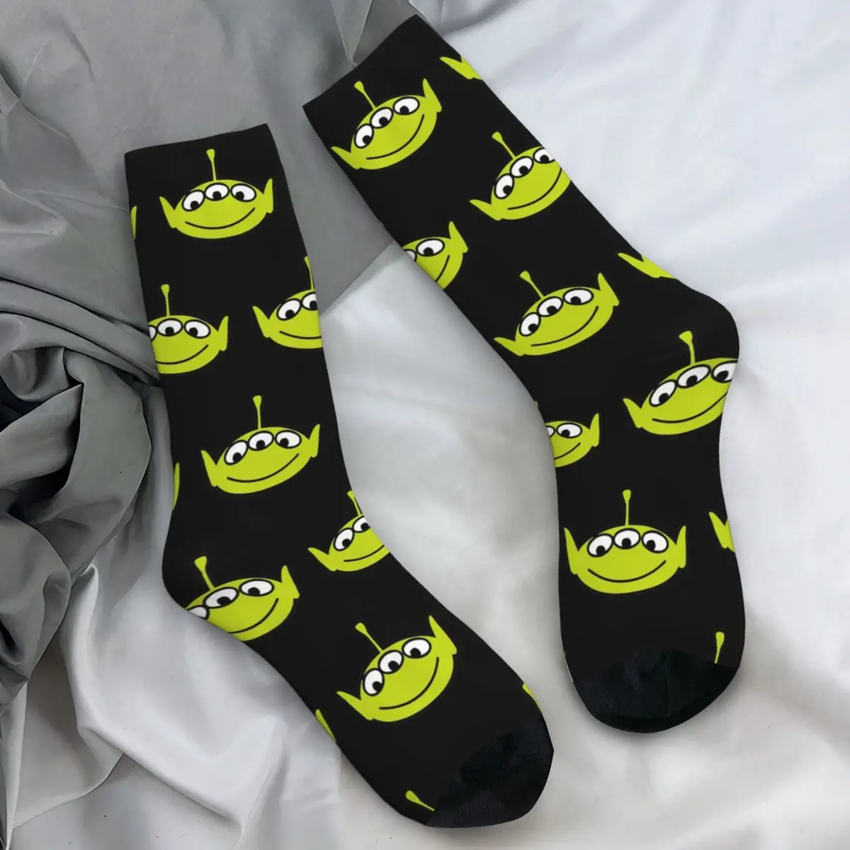 Bas d'escalade doux antibactériens pour hommes, chaussettes Alien Head Toy Story, chaussettes à motif Chimsocks, hiver