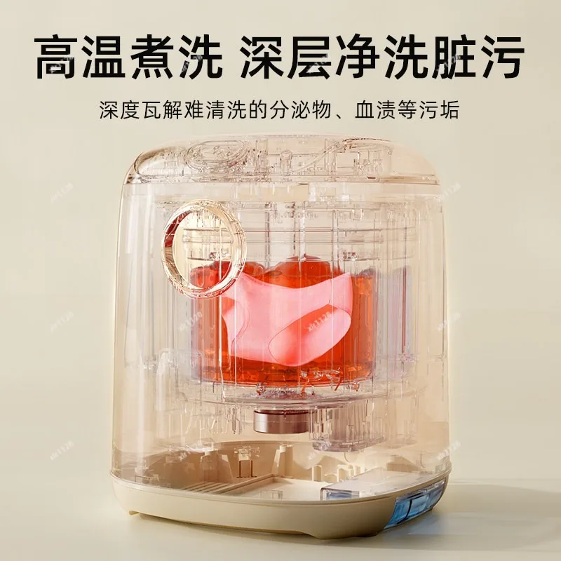 110V Mini Laundry Washer, High Temp Sterilizing Machine for Underwear Socks