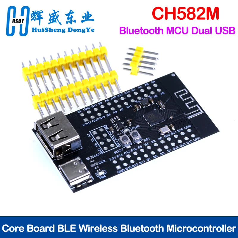 CH582M Development Board Core Board BLE Wireless Bluetooth Microcontroller Low Energy Bluetooth MCU Dual USB