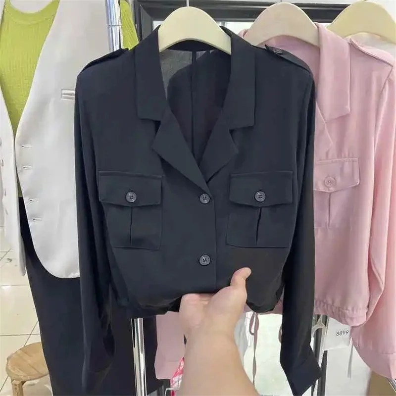 

2025 New Fashionable Thin Suit Coat Sunscreen Short Jacket Women Clothes Summer High-end White Black Coat Top Female