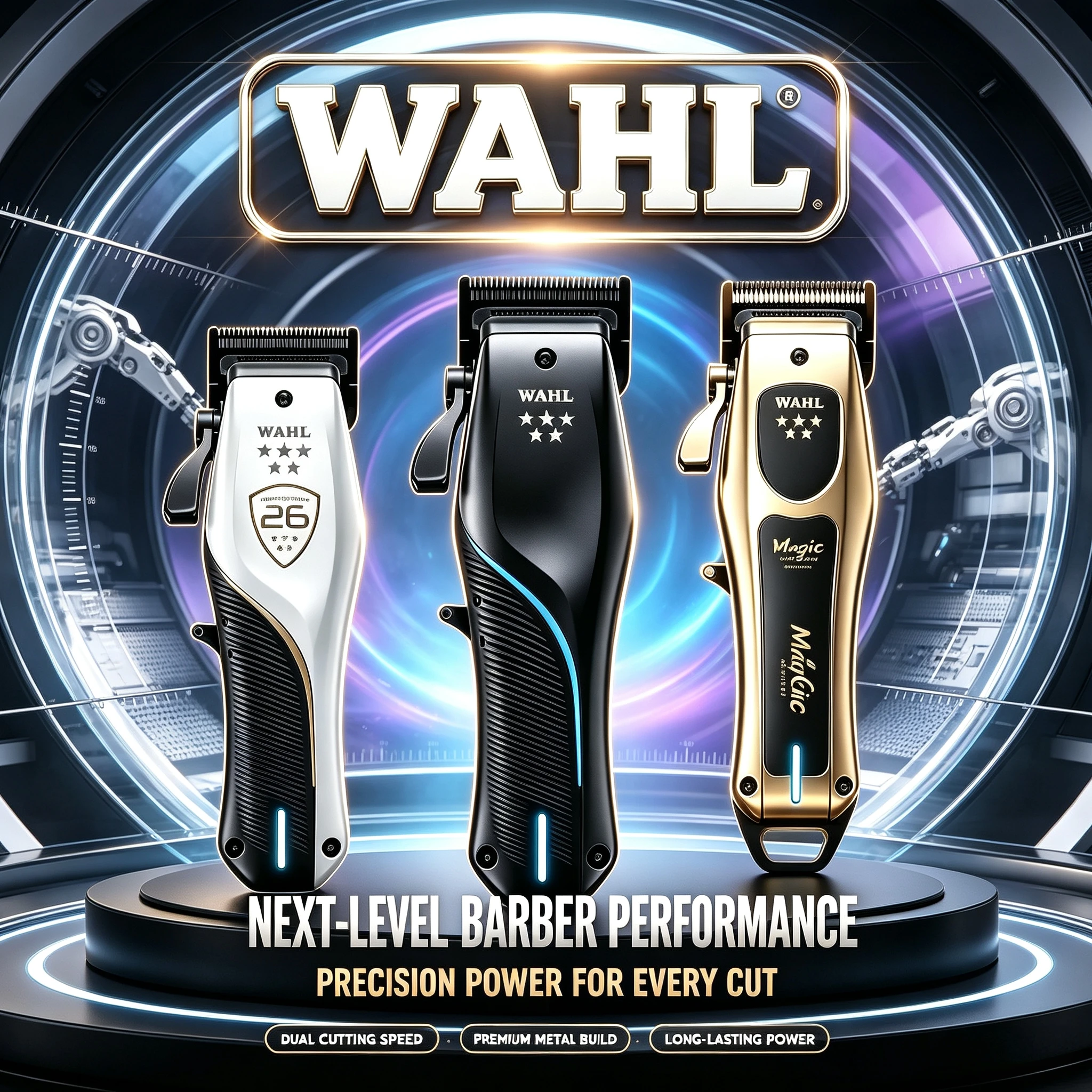 Professional Wahl Vapor 8148 Magic Clip Gamma Legend Baber Combo Cordless Hair Clipper&Hair Trimmer&Foil Shaver For Stylists