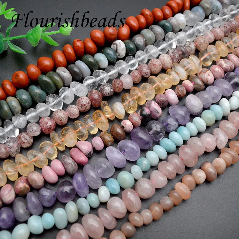 

11style Natural Gemstone Beads 10~12mm Amazonite Amethysts Citrine Nuggets Loose Beads for Jewelry Making DIY Bracelets