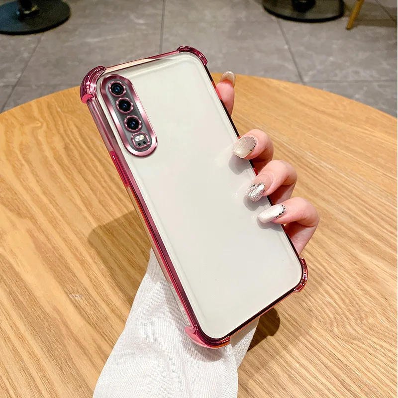 For Huawei P30 Case Huawei P30 Cover ELE-L29 ELE-L09 ELE-L04 Phone Case Soft Bumper Shockproof Protect Cover Clear electroplate