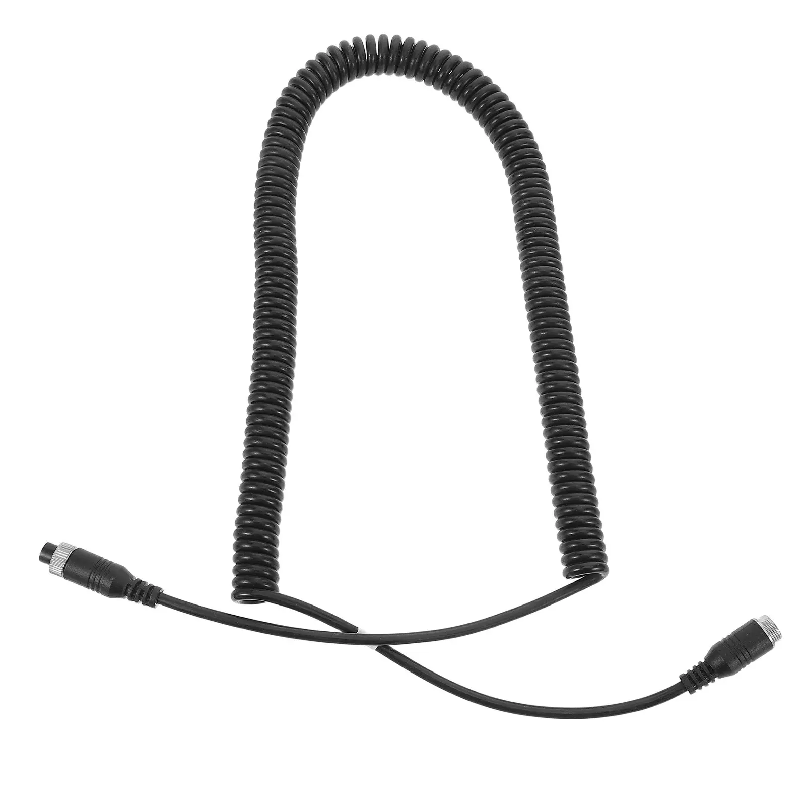 4 Pin 6M Retractable Spring Coiled Backup Camera Cable Rearview Dash Cam Extension Cord Reversing Recorder Cord Car Truck