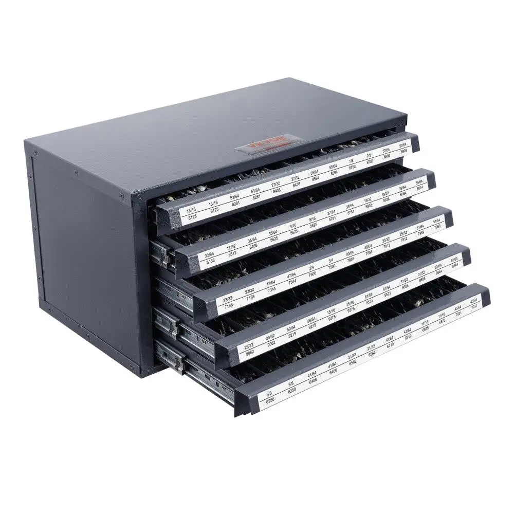 

for drill Bit Dispenser Cabinet 5-Drawer Steel Organizer Cabinet Stackable Storage with Labels