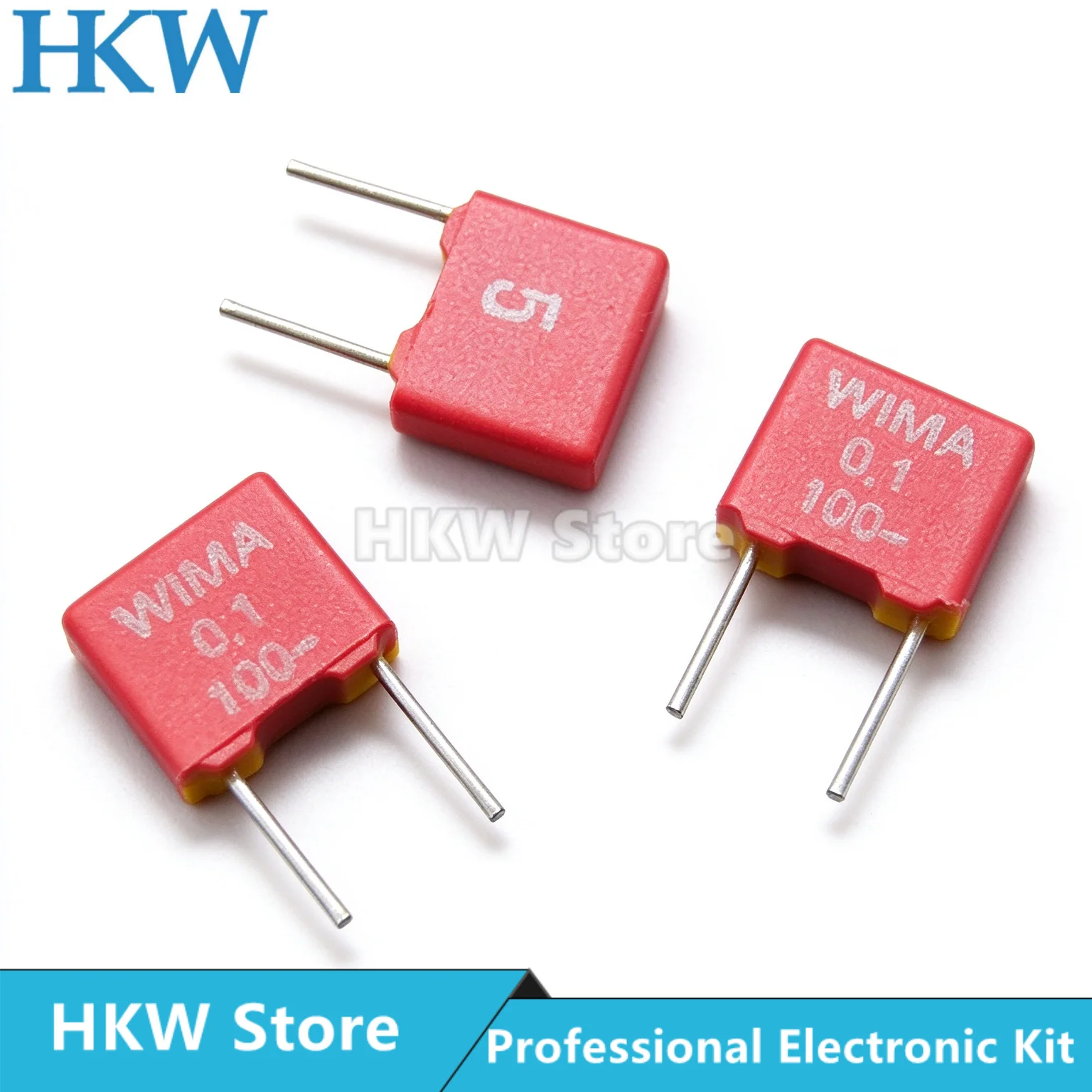 5pcs Original WIMA 0.1UF 100V RED MKS2 5MM Film Capacitor Hi-Fi Audio Capacitors 100V 104 100nF 0.1UF 5%