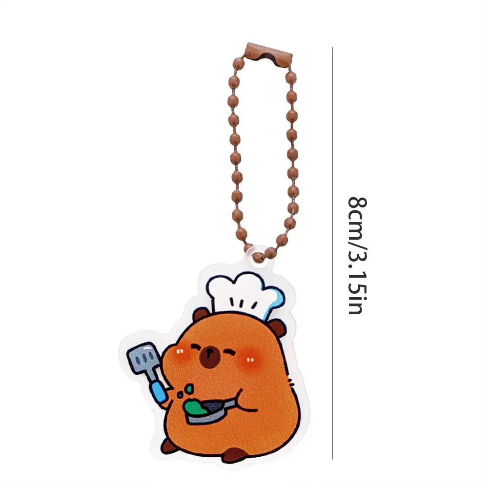 Capybara Keychain Kapibara Bag Hanging Acrylic Creative Cute Funny Cartoon Capibara Pendant Backpack Decor