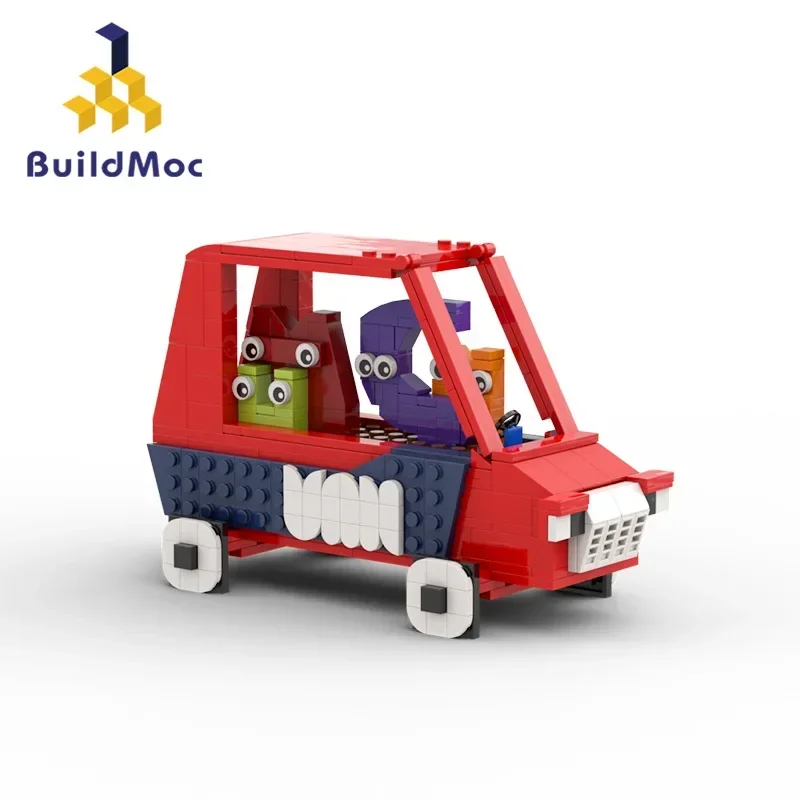 Buildmoc giocattoli per l'illuminazione dei bambini Alphabet Legend Building Block Car Alphabet Lore Taxi Building Toy Gifts