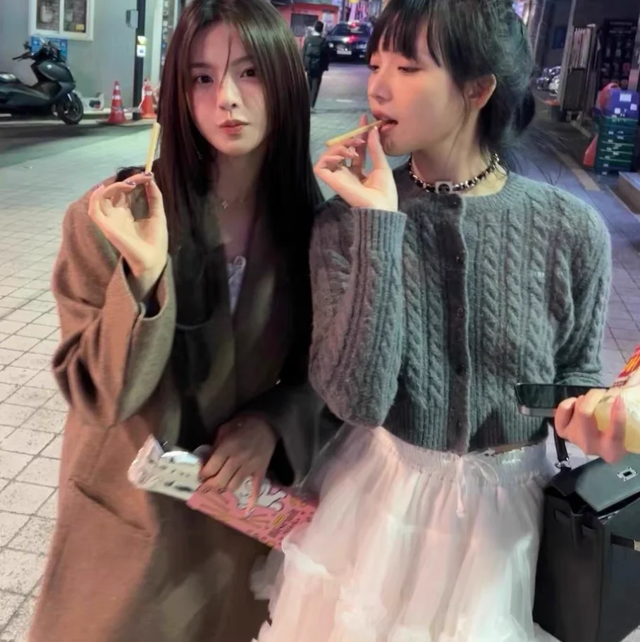 Loose Wide Lapel Woolen Suit Jaet Classic Vintage Yang Beihai Instant Faion Commute Sle Long Sve Mid-Length Coat