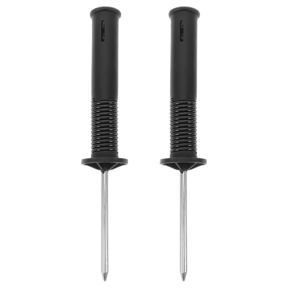 

2pcs Spring Loaded Ground Stakes Durable Metal Base Football Training Equipment Adjustable Flagpole Rods Soccer
