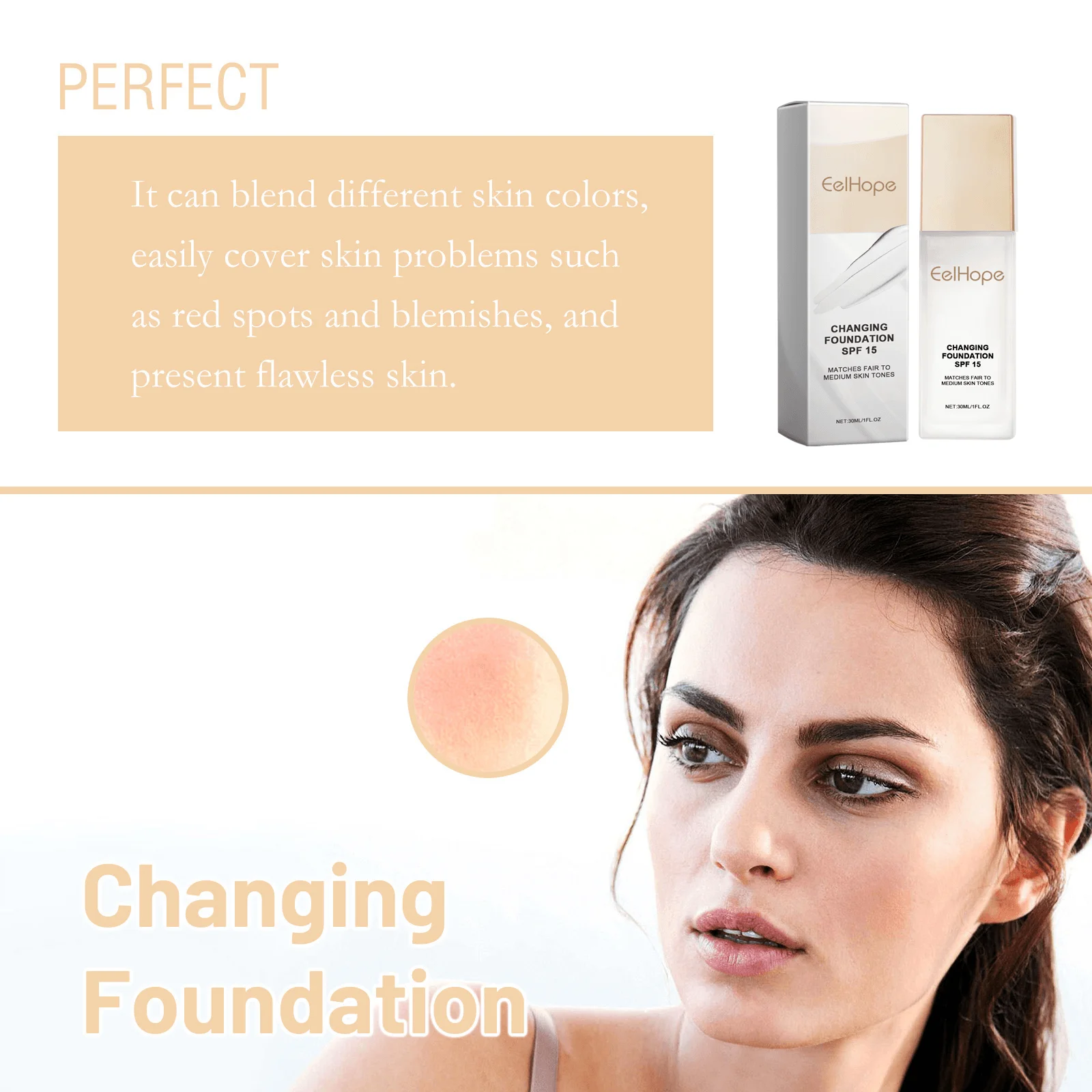 كريم أساس جديد خافي عيوب المسام يدوم طويلاً معجون خفيف الوزن طويل ارتداء قاعدة ترطيب مقاوم للماء ماكياج الوجه