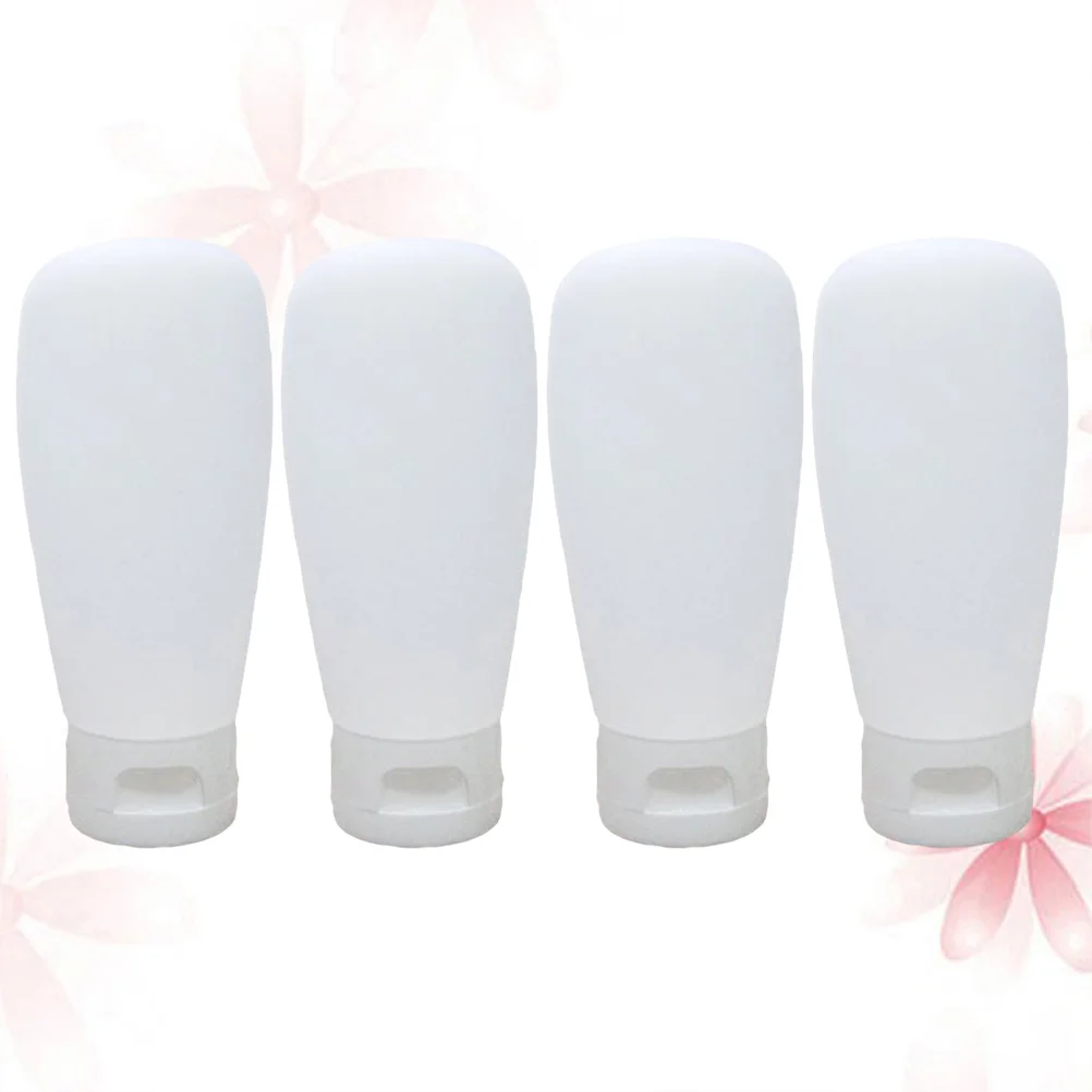 4 Pcs Powder Container with Lid Squeezy Lotion Bottles Travel for Toiletries Makeup Dispensers Sub