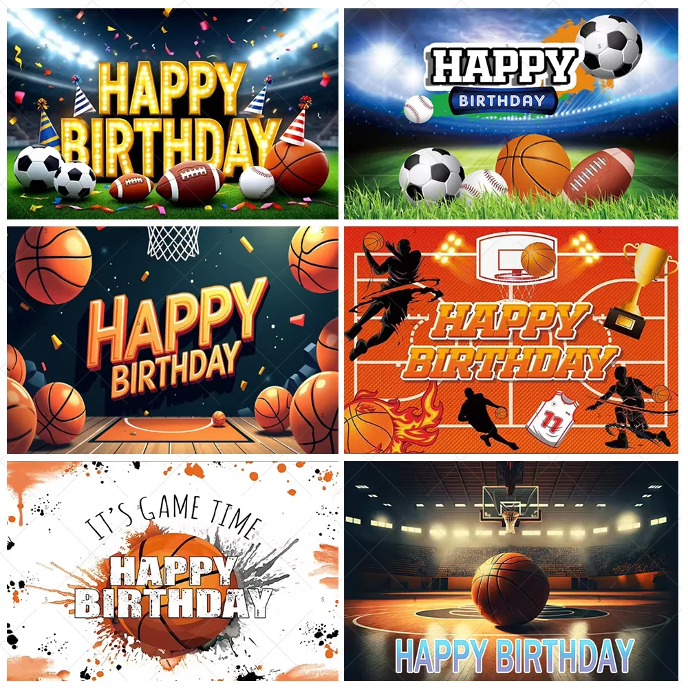 

Basketball Theme Birthday Party Decoration Photography Backdrop Basketball Court Background Supplies Photo Shoot Prop Boy Gifts