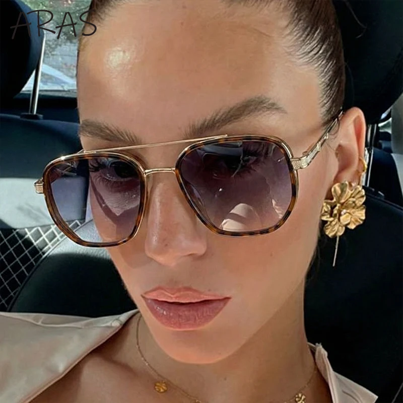 Vintage Quadratische Polarisierte Punk-Sonnenbrille für Damen 2026 Luxusmarke Farbwechselnde Sonnenbrille für Damen Metall-Doppelbrücken-Brille