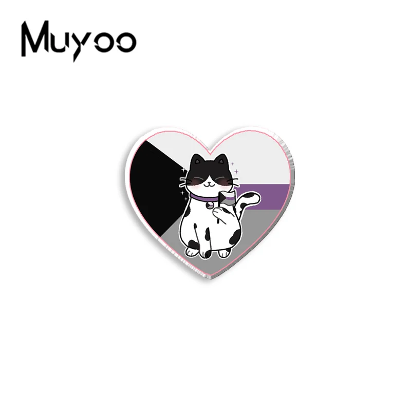 2025 وصول جديد فخر قوس قزح الملونة القط الايبوكسي الحرفية مجوهرات الاكريليك التلبيب دبابيس