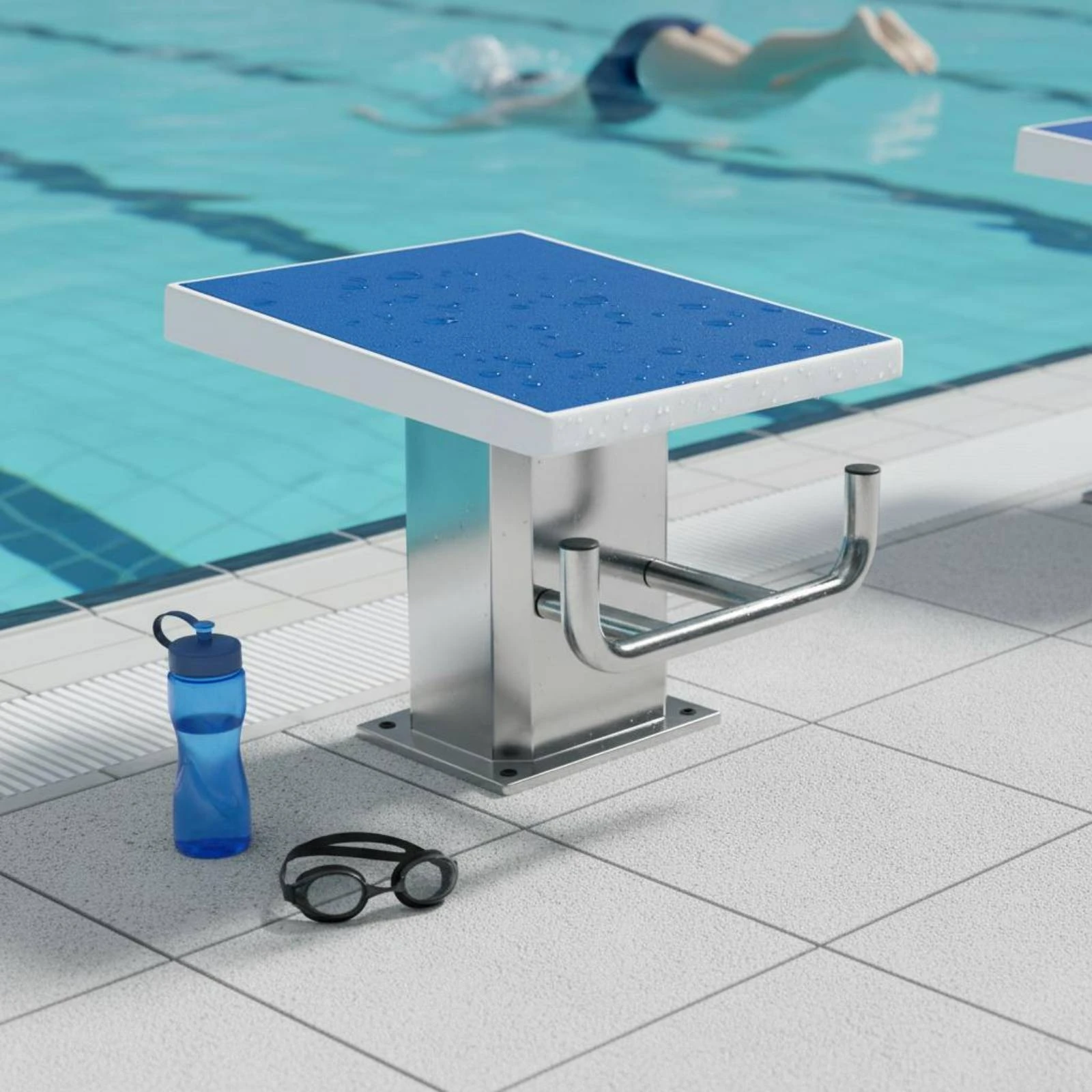 Swimming Pool Starting Block Thickened Design Pool Starting Block Swimming Race Platform Long-Lasting Diving Board Easy To