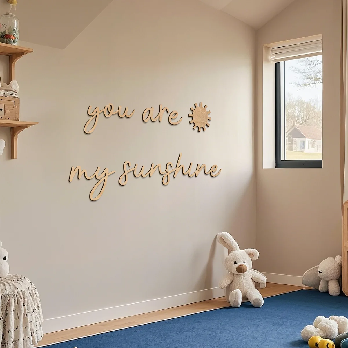 Você é meu sol sinal de madeira – arte de parede do quarto do berçário, decoração boho para quarto de crianças, sala de jogos e decoração de sala de jogos