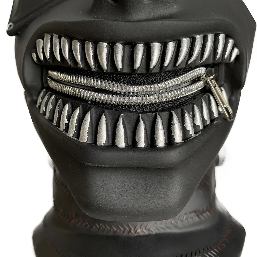 Halloween-Requisiten Masken Cosplay-Zubehör, Cosplay-Perücke mit Verstellbarem Reißverschluss aus Gummi – Detail 5