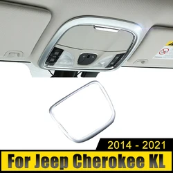 For Jeep Cherokee KL 2014 2015 2016 2017 2018 2019 2020 2021 ABS Car Front Rear Dome Reading Lamp Frame Cover Trim Strip Sticker