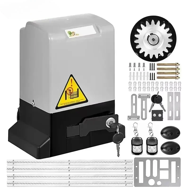 SIHAO Automatic Sliding Gate Opener Heavy Duty 1300lbs, Electric Gate Motor Kit with Infrared Security Photocell Sensor & 2 Remote Controls