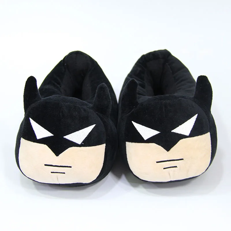 28cm Cartoon Shoes Batman Slippers Anime Figure Cosplay Winter Warm Shoes Adult  Indoor Floor Homewear Shoes Party Gift