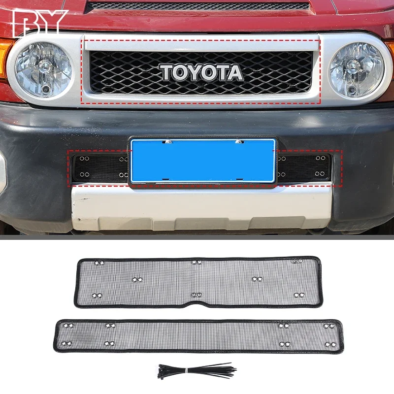 

Car Accessories Insect Screening Mesh Front Grille Anti-Insect Dust Garbage Proof Cover For Toyota FJ Cruiser 2007-2021