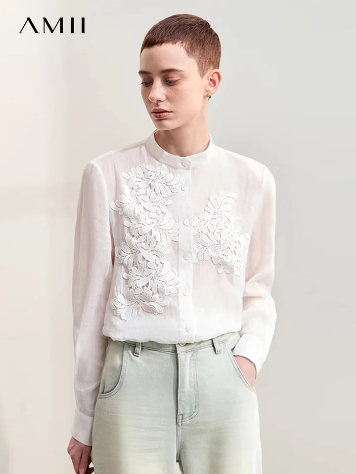 Amii Women's Lace Blouse Autumn 2024