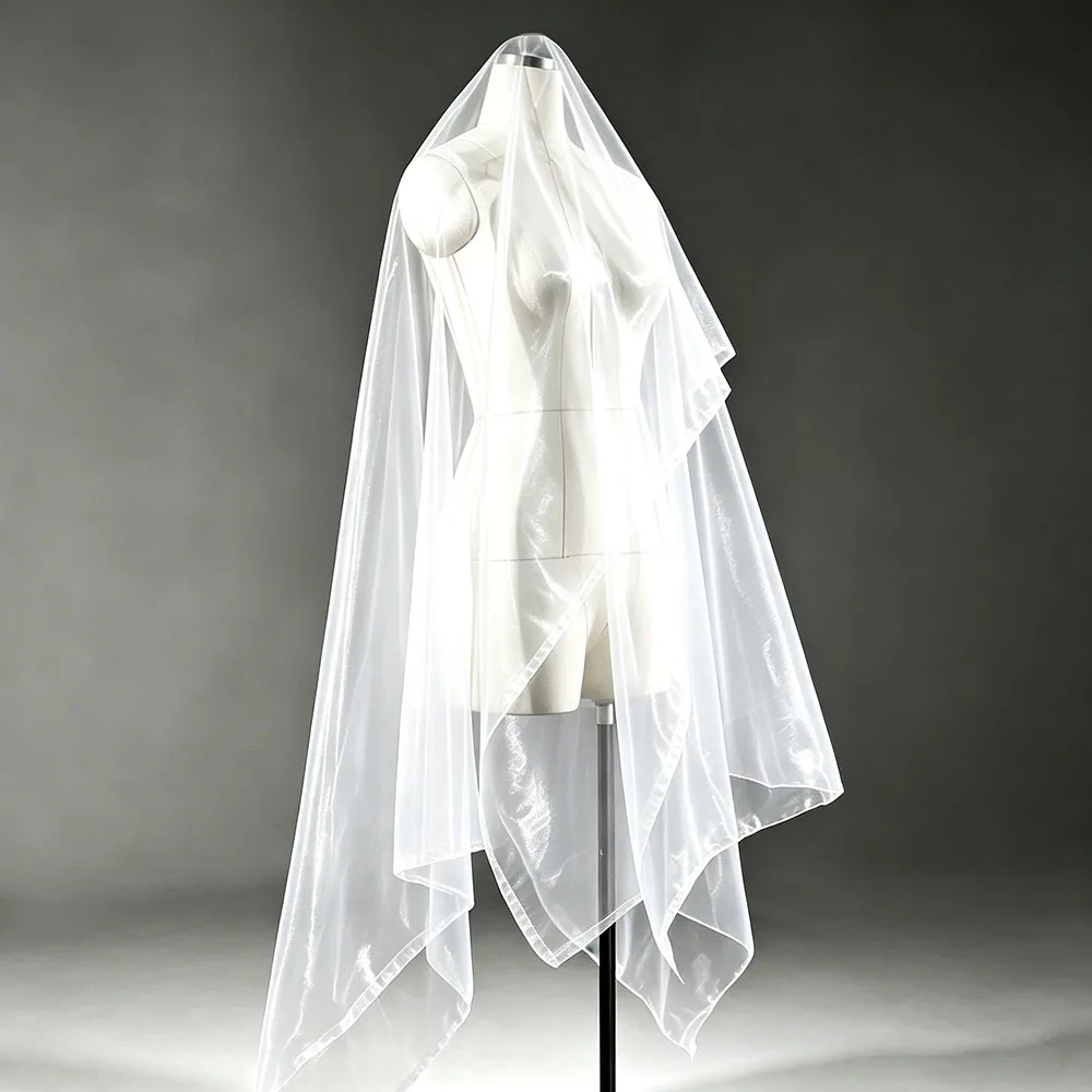 White Organza Fabric Sold by The Yard Sewing Bridal Gown Soft Sheer Organza Tulle for DIY Wedding Dress Fashion Craft Decoration