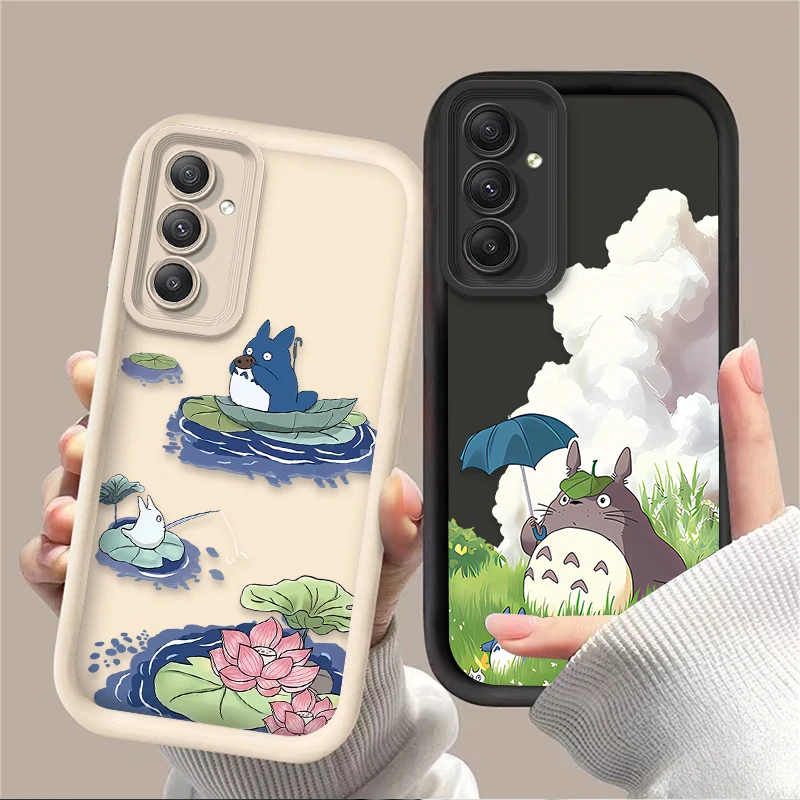 Cute T-TotoroS Case for Samsung Galaxy S24 Ultra S23 S22 S21 Plus FE S24Ultra A54 A34 A14 A73 A53 A33 5G Soft Silicone Back Etui