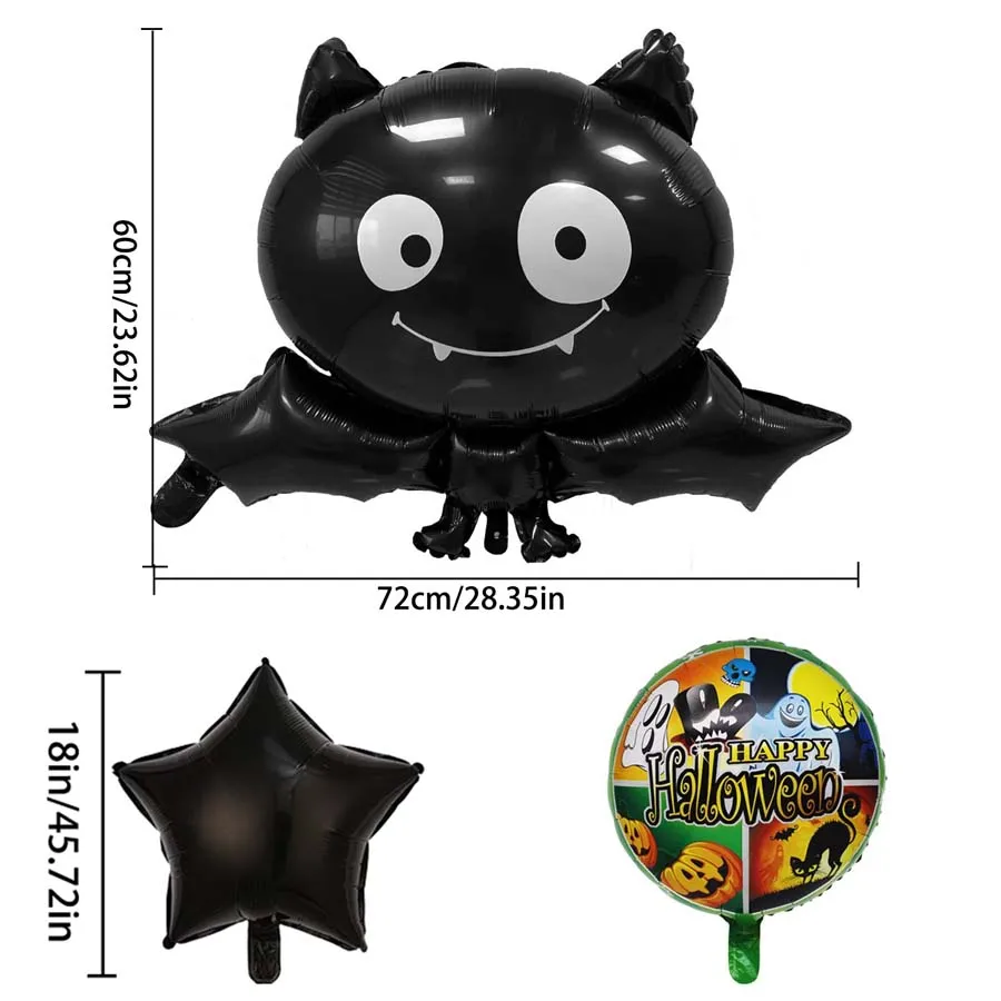 1 قطعة هالوين اليقطين القلعة الهيكل العظمي موضوع الدائمة الألومنيوم فيلم بالون شبح مهرجان الاحتفال الديكور لوازم الحفلات #4