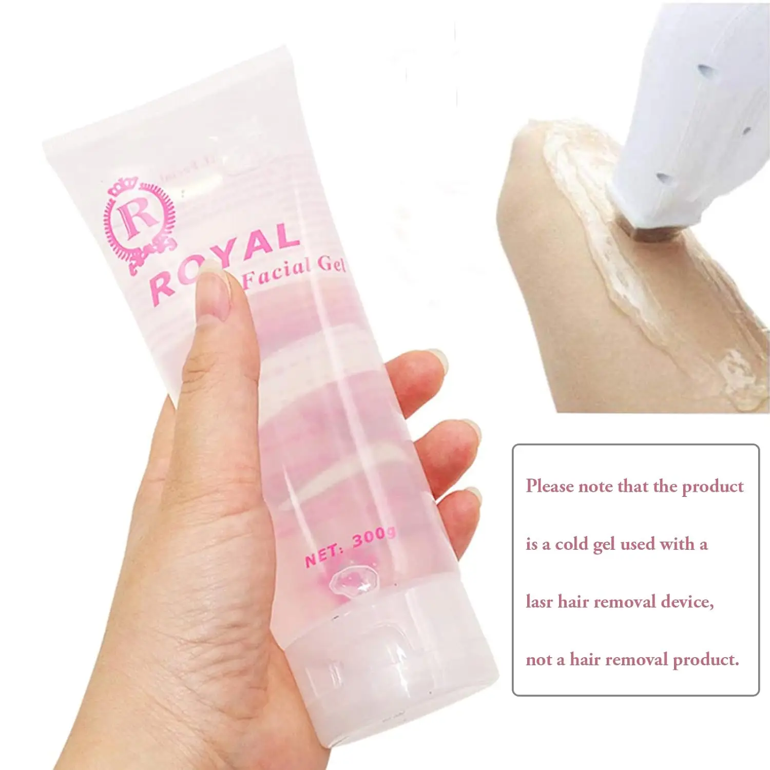 300ML Face Conductive Slimming Cooling Hydrating Gel Use with for Laser Hair Removal Device & RF Radio Frequency Facial Machine