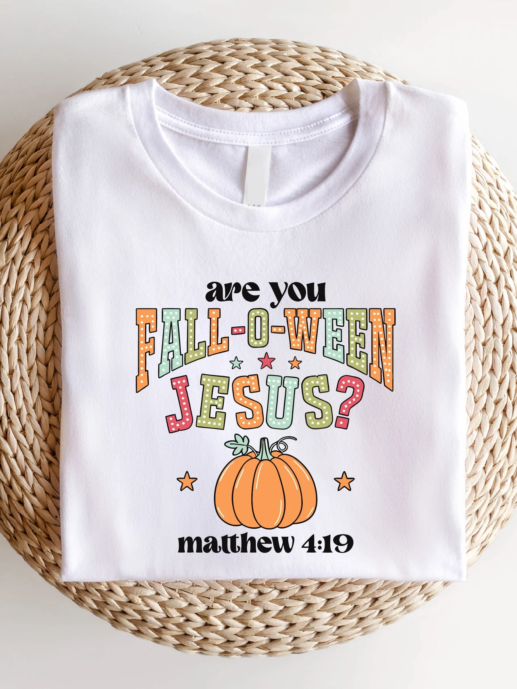 TT263 Are You Falloween Camisa de Jesús, Camiseta cristiana de otoño, Camiseta de Follow Jesus, Camisas religiosas de otoño, Camisetas de Matthew de la Biblia