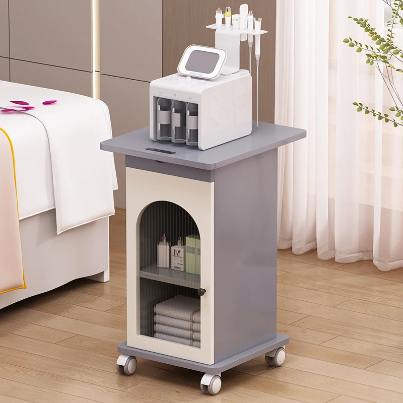 

Solid wood beauty trolley instrument trolley beauty instrument shelf beauty instrument medical trolley