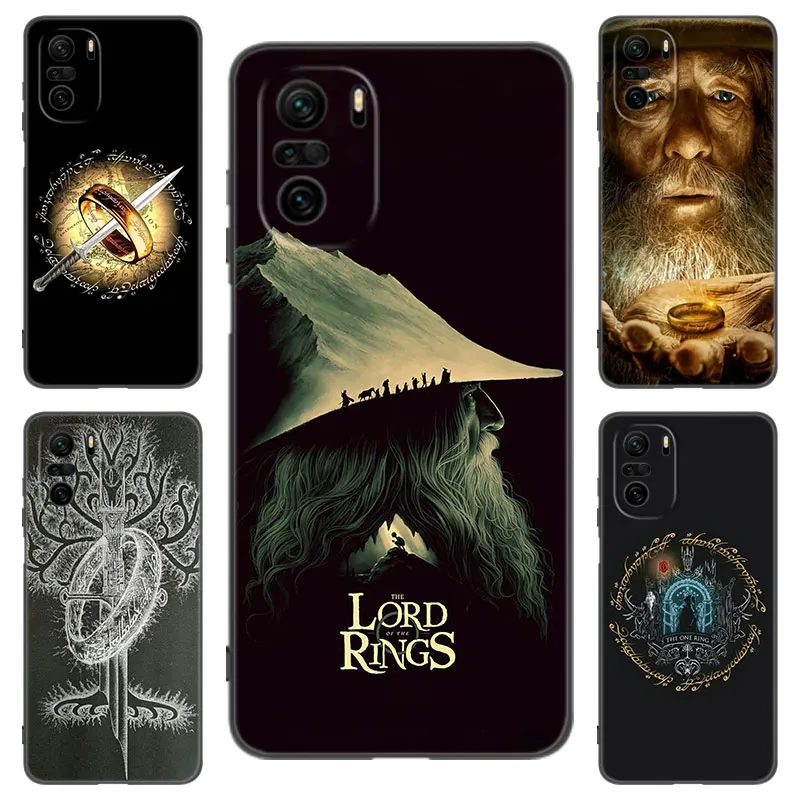 The L-Lord of the R-Rings Black Silicone Phone Case For Xiaomi POCO X3 X4 NFC F2 F5 M3 M4 M6 X3 X4 X5 Pro 5G F3 GT C65 F4 M5 X2