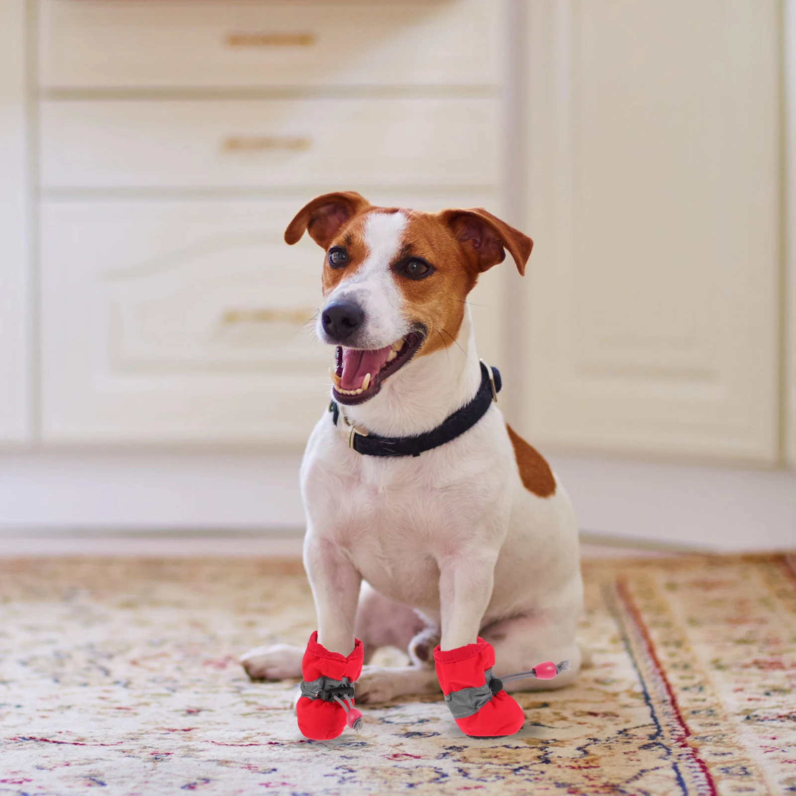 

4 Pcs Dog Waterproof Foot Cover Rain Boots Pet Footwear Paws Shoes for Small Supply Non-slip