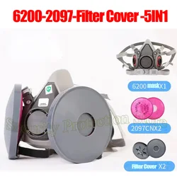 Couvercle de filtre étanche pour 2091, 2097, 2096, 2297, 2071, remplacement du filtre à particules, gaz 6200, gaz chimique 7502/6800, irateur de vaccination