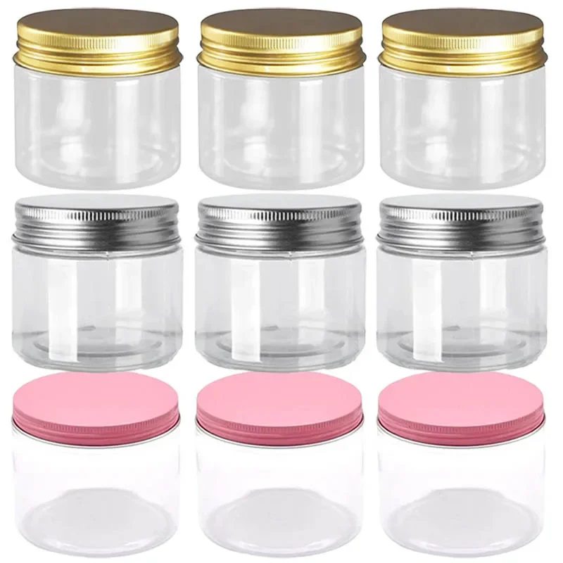 10/20/30Pcs 30-200ml Empty Storage Jars Clear Plastic Jar with Lids Cosmetic Container Face Cream Powder Pot Refillable Bottle