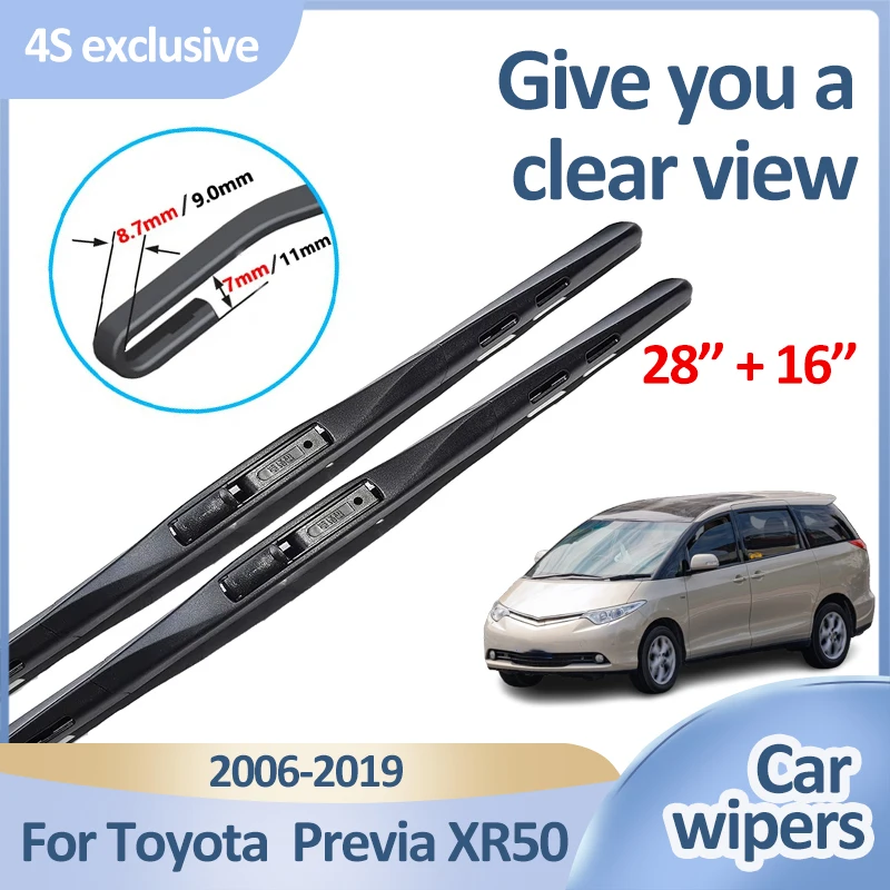 

Для Toyota Previa Estima Tarago XR50 аксессуары 2006 2008-2018 2019, щетки стеклоочистителя, щетки для окон, дворники для лобового стекла