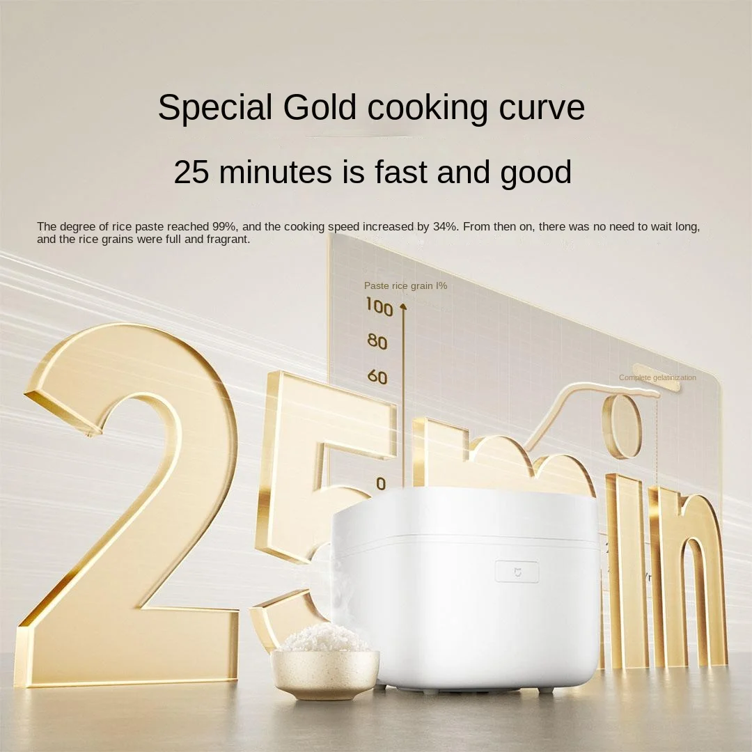 Xiaomi Mijia Electric Rice Cooker 4L Adjustable Kitchen Appliance Capacity Multifunction Automatic Rice Cooker for 2-6 person