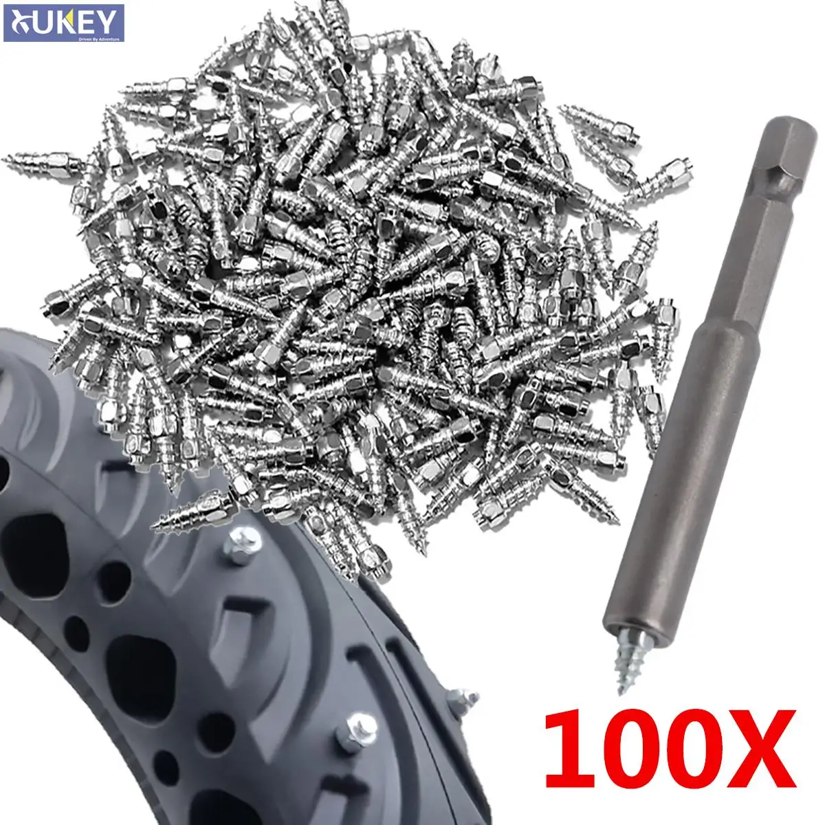 100X 4*12mm Tire Studs Carbide Screw Spikes Anti-Slip Anti-ice For Car/SUV/ATV/UTV/Boots With Installation Tool Car Tire Stud