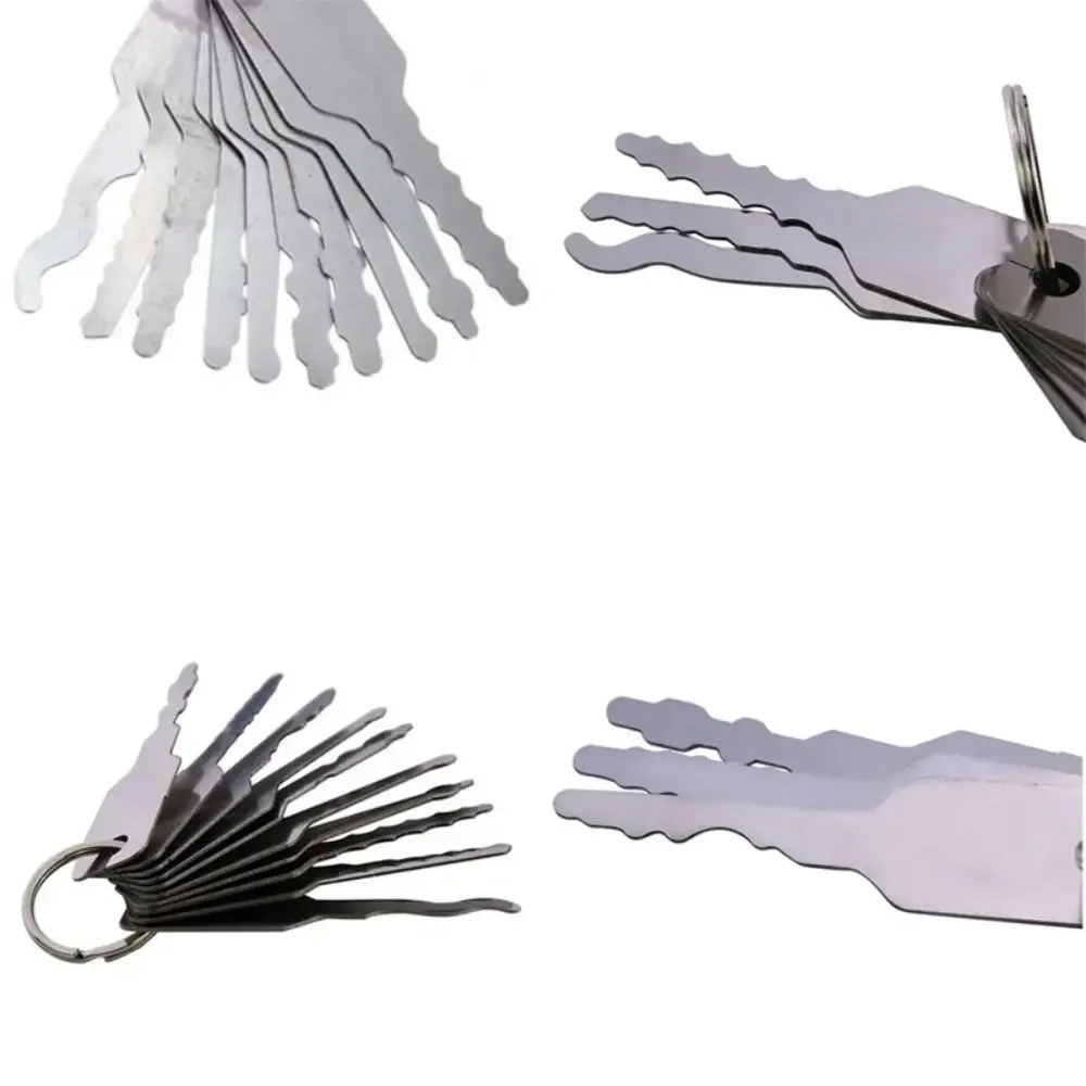 10Pcs/Set Car Unlock Door Open Keys Automotive Precision Hook Hand Duty Tools Car Pick Tool Kit Hand Jiggler Keys Car Unlock