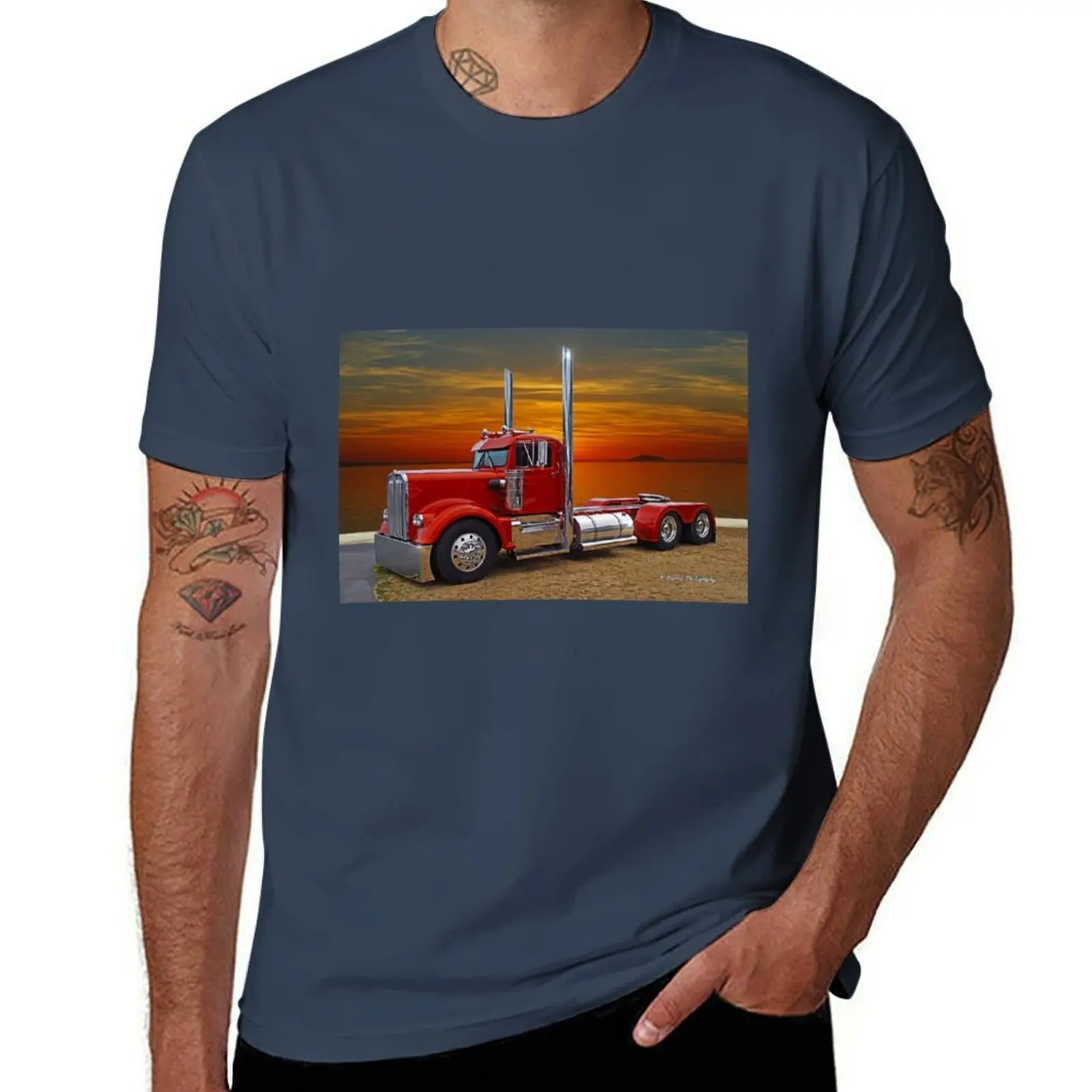 Camiseta Old Kenworth Day Cab, camiseta de manga corta para ejercicio en el gimnasio