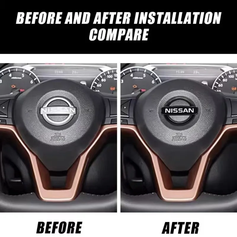 عجلة توجيه سيارة شعار الشارات شارة لنيسان قاشقاي جوك بولسار سنترا ألتيما باترول ميكرا روج ألميرا فيرسا باثفندر #4