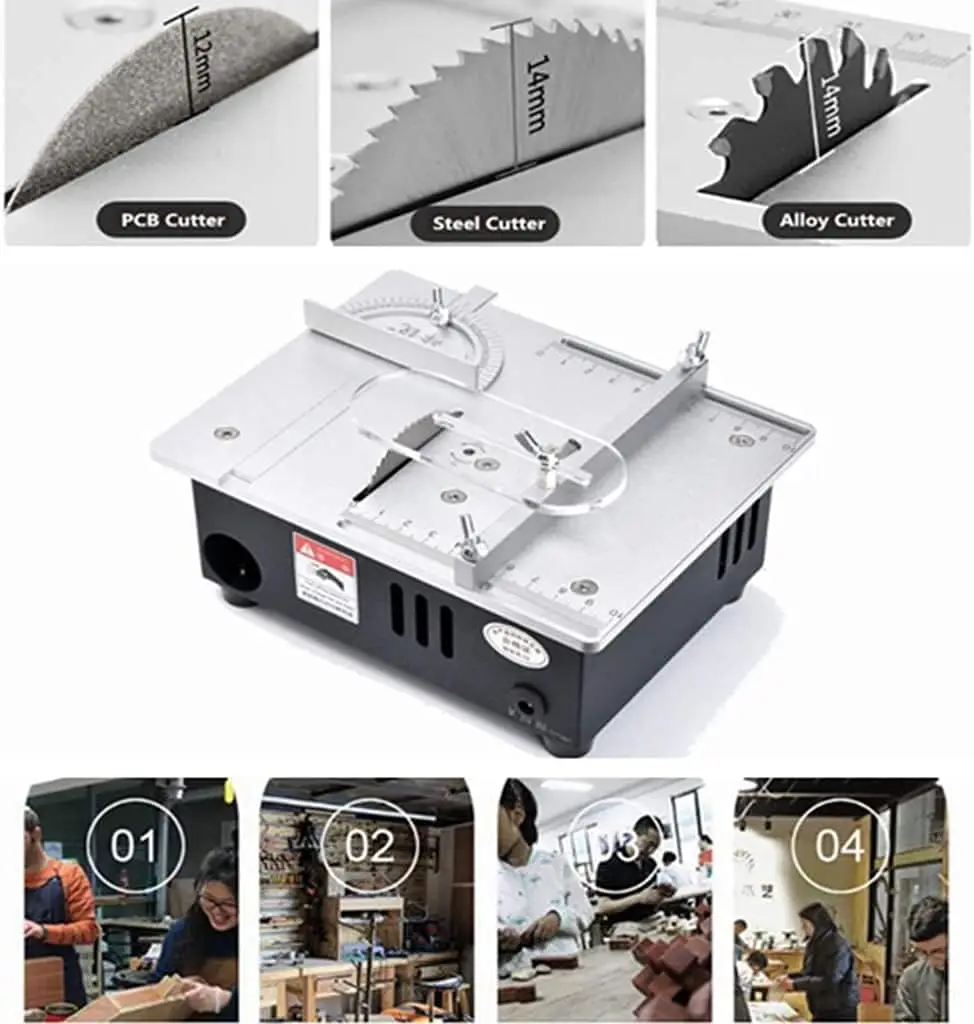 Imagem -04 - Mini Serras de Mesa Elétrica Bancada Saw Faça Você Mesmo Household Modelo Máquina de Corte 775 Motor 63 mm Lâmina s3 96w