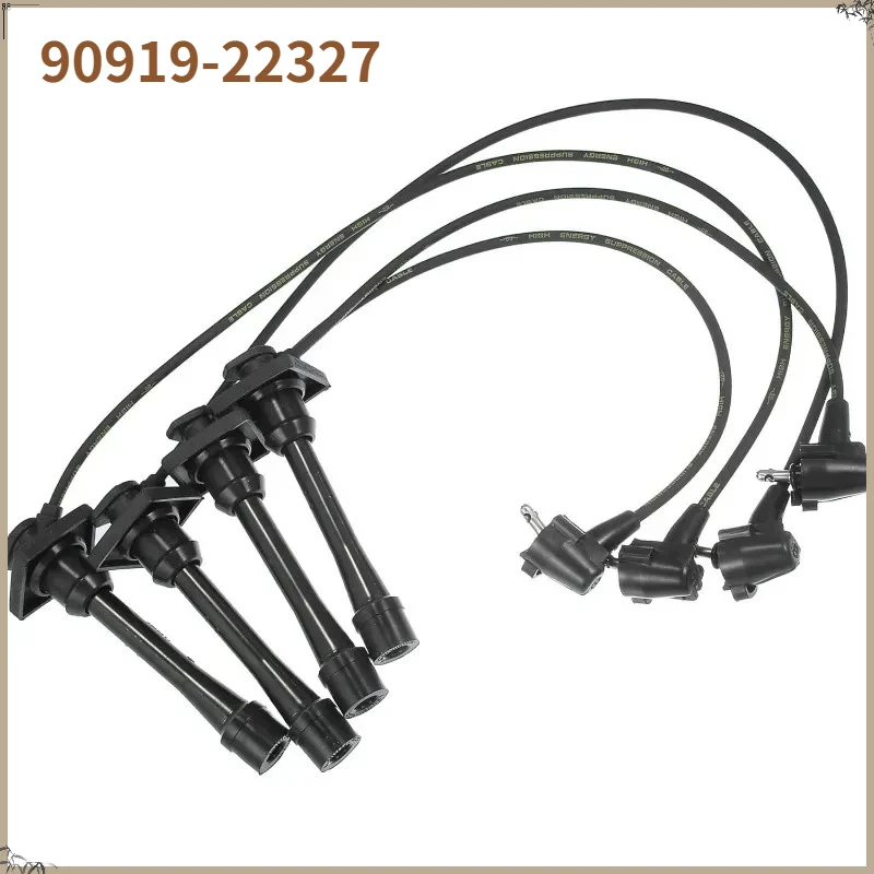 90919-22327 4pcs/Set Spark Plug Wires Set Silicone Ignition 90919-22327 For Toyota Corolla 1993-1997 1.8L
