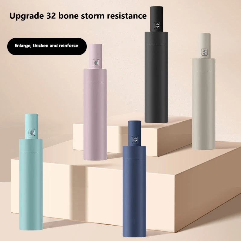 

32 Bone Fully Automatic Umbrella Sun Umbrella Rain Sun Dual-Use Sun Shading Sun Protection UV Protection Umbrella 98cm Umbrella