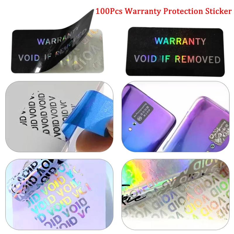 Hot 100Pc Warranty Protection Sticker Security Seal Brittle Paper Tamper Proof Warranty Void Sticker Adhesive Label Guanante