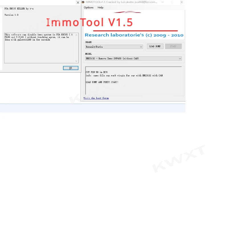 ImmoTool V1.5 + PSA ENGINE ECU CODE + VAG EDC15 EDC16 PIN & IMMO OFF  Bypass Immobilizer for EEPROM Disable Immo in PSA EDC15