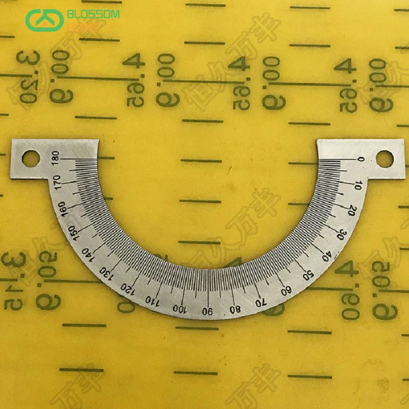 Outer Diameter 76mm Thickness 1mm 180 Degree Semi-Circular Dial With Positioning Hole Angle Plate Stainless Steel Angle Plate